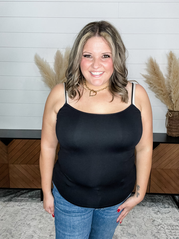 “Naomi” Smoothing Seamless Cami Tank (Black)