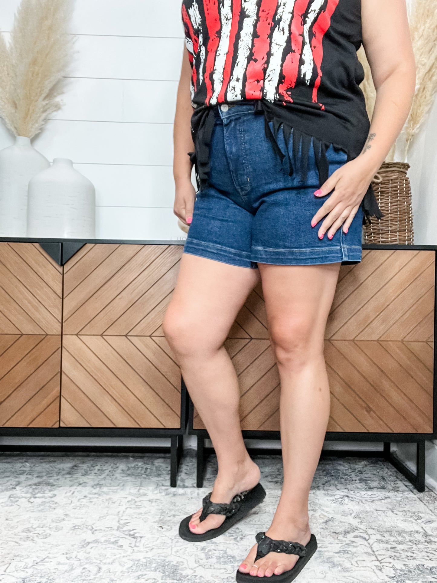 Judy Blue "So Epic" Dark Wash Tummy Control Shorts
