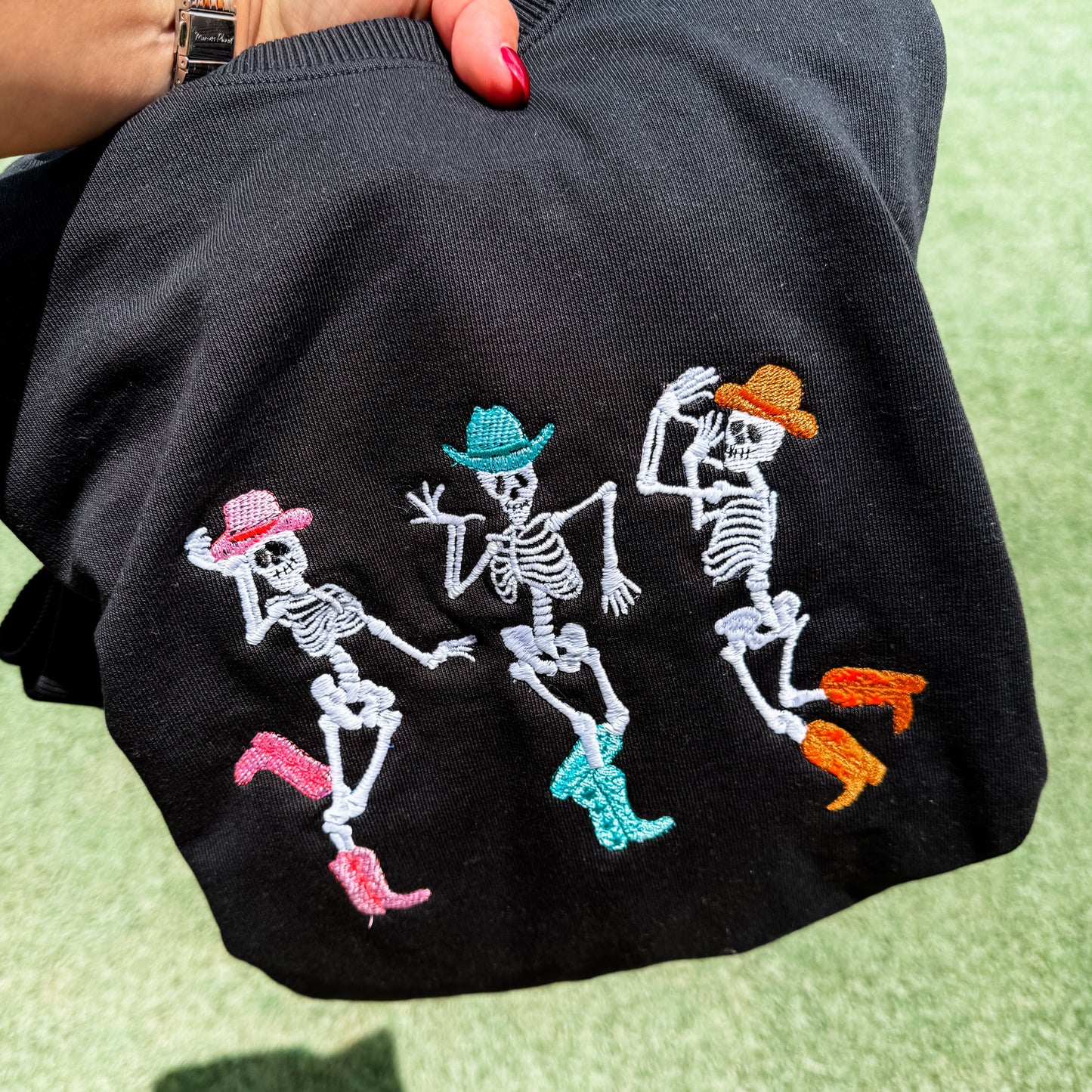 Embroidered western skellies