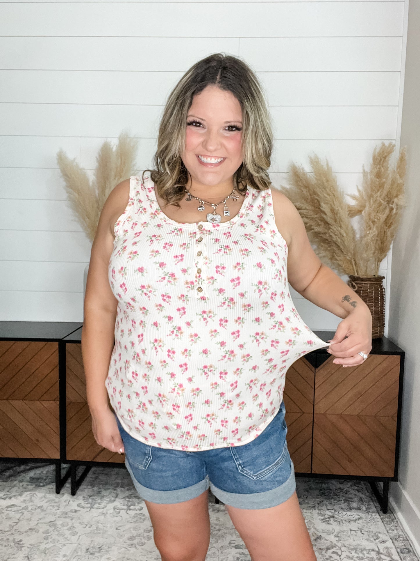 "Cottonwood" Tank with Front Buttons