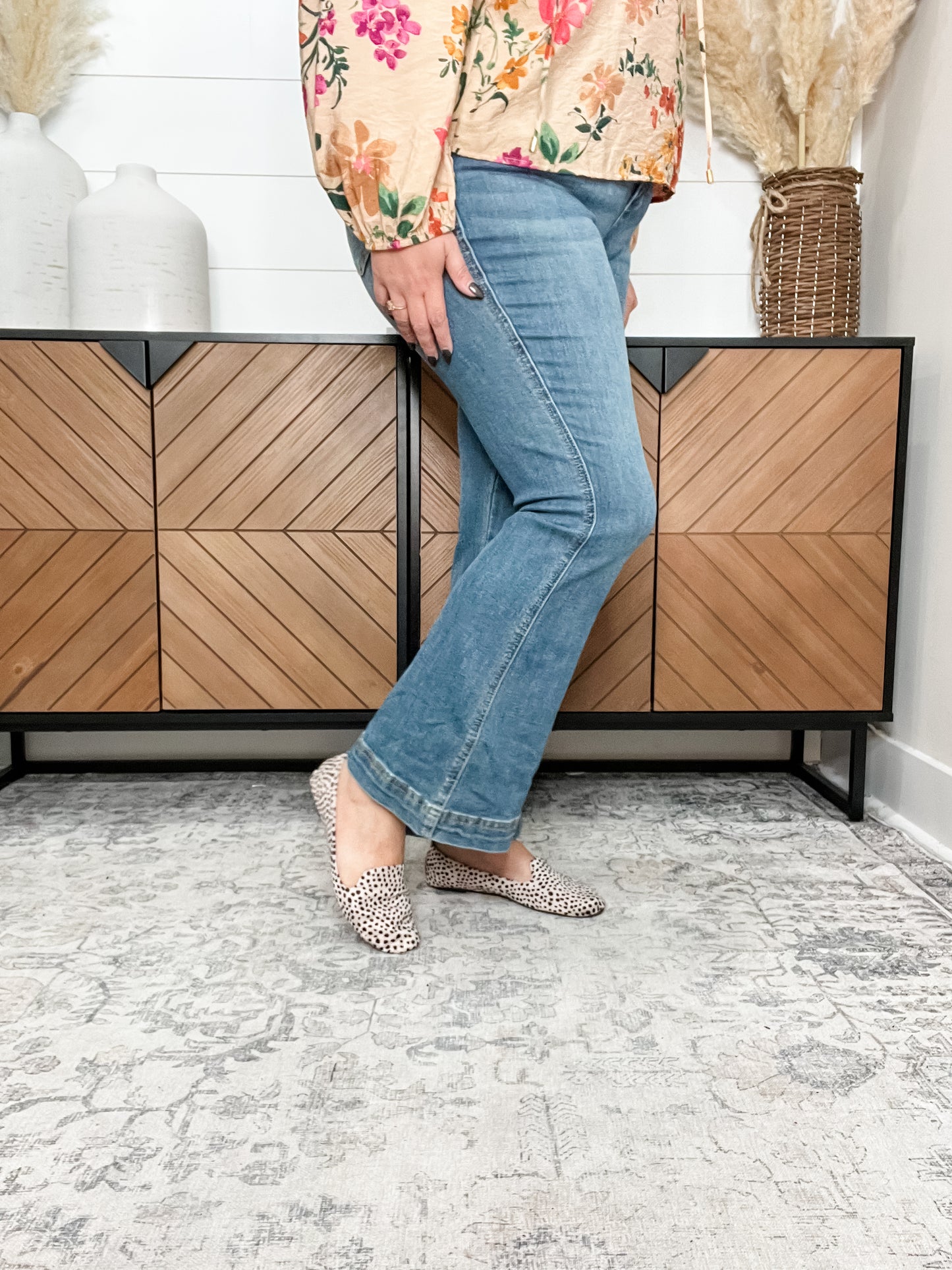 Judy Blue "Finally Found" Petite Double Button Flares