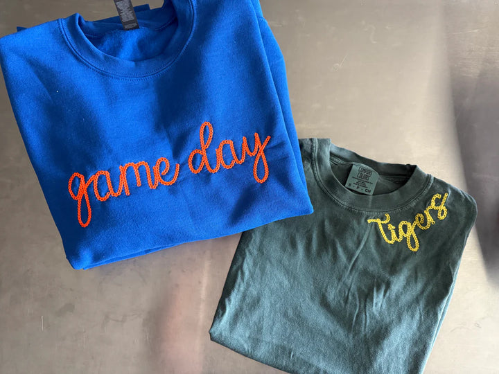 Retro CUSTOM Hand stitch Chain Embroidery