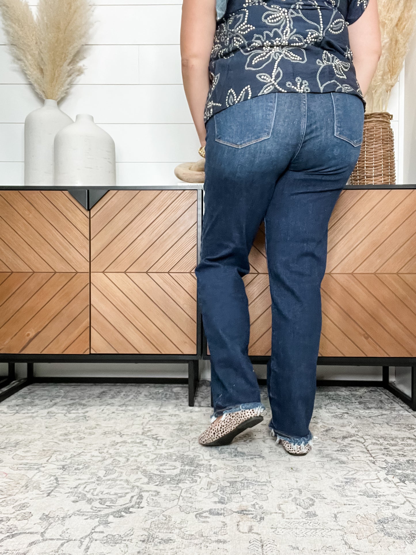 Judy Blue "Casual Friday" Dark Wash Straight Leg Jeans