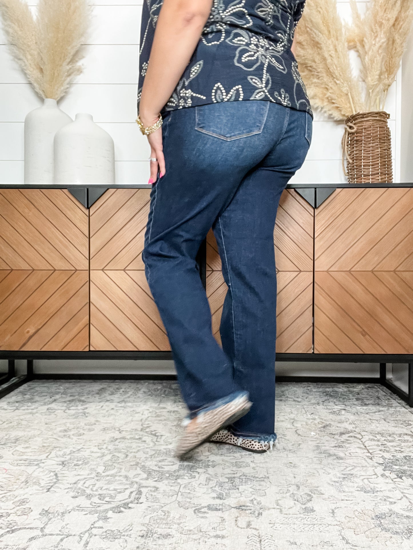 Judy Blue "Casual Friday" Dark Wash Straight Leg Jeans