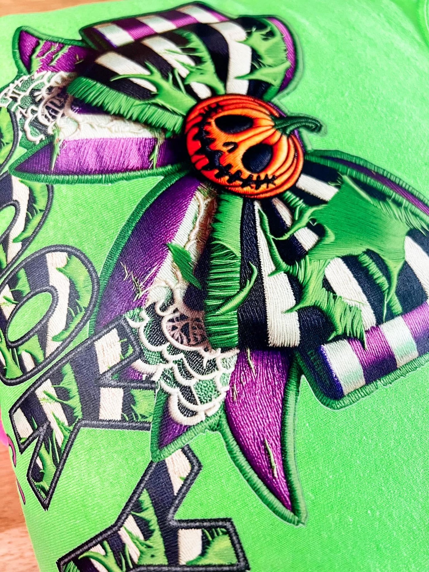 Spooky vibes faux embroidery