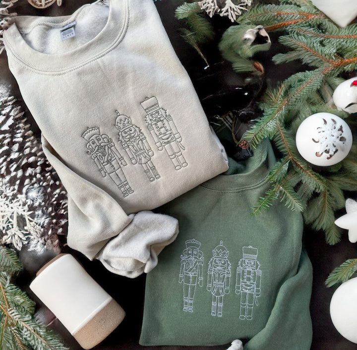 Embroidered neutral nutcrackers