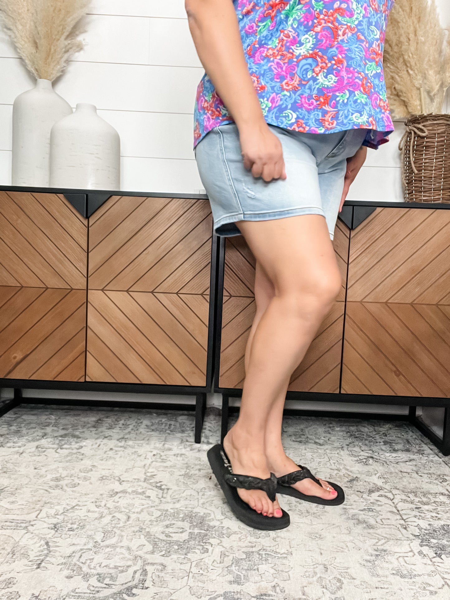 Judy Blue "Don't Get Caught" Vintage Light Wash Dad Shorts