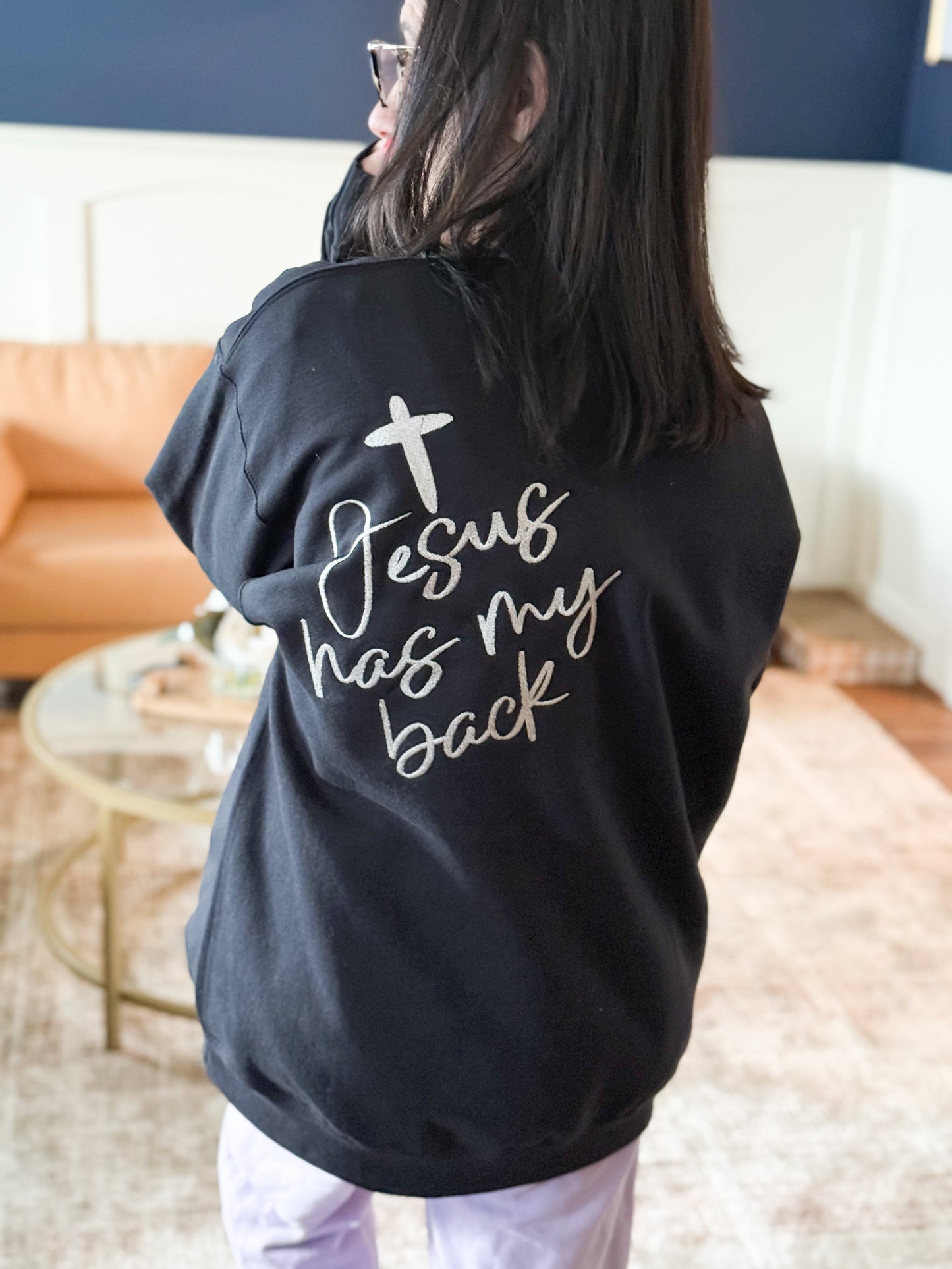 Jesus has my back (embroidered)