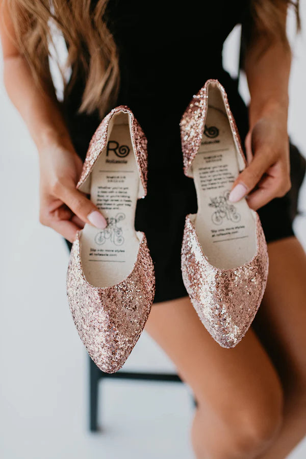 Sparkling Rose' Rollasole Flats
