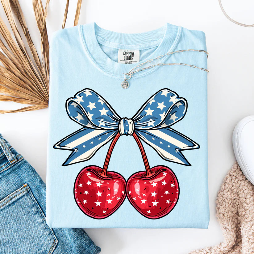 *Made To Order* Patriotic Cherries Graphic Tee