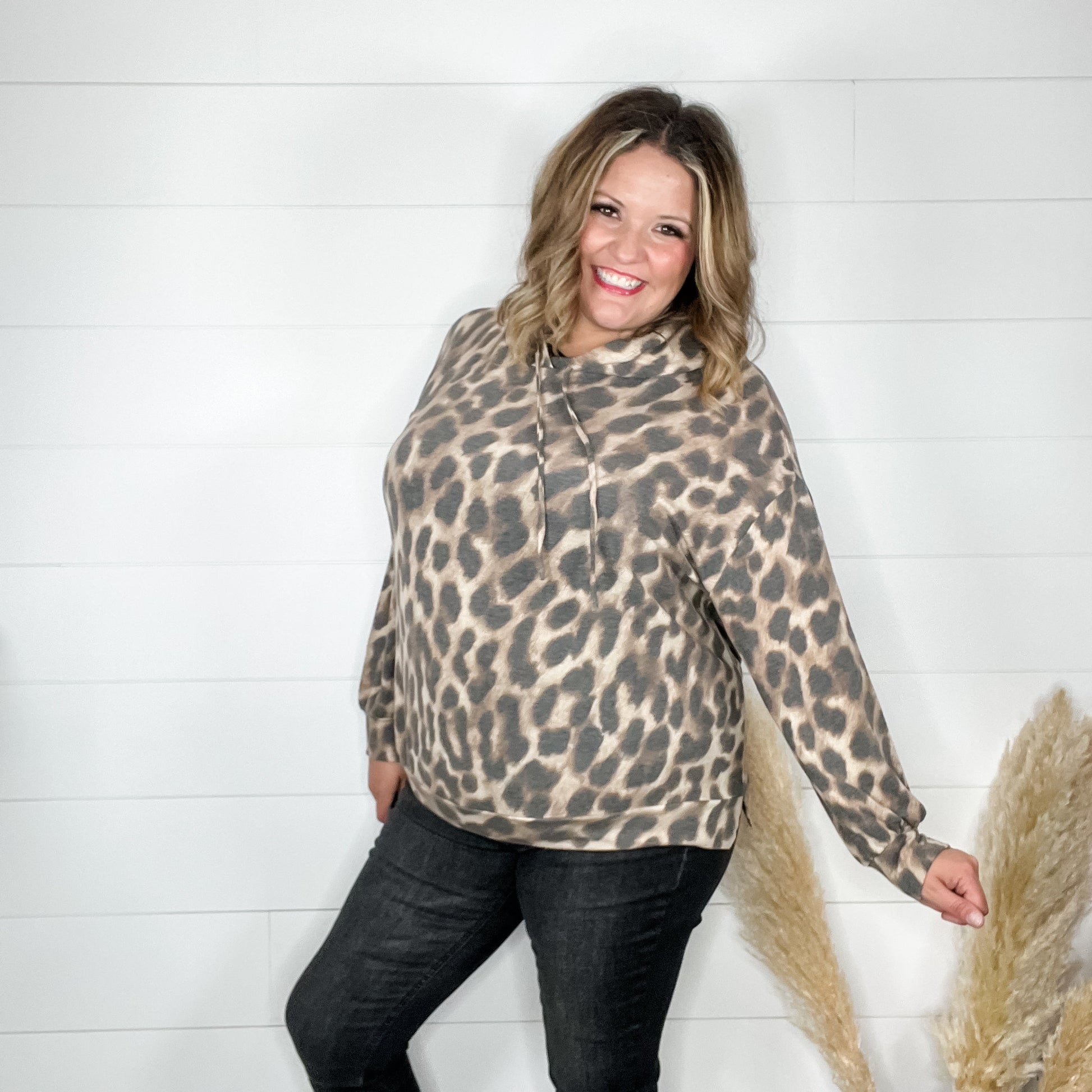 "Basic" Animal Balloon Sleeve Hoodie