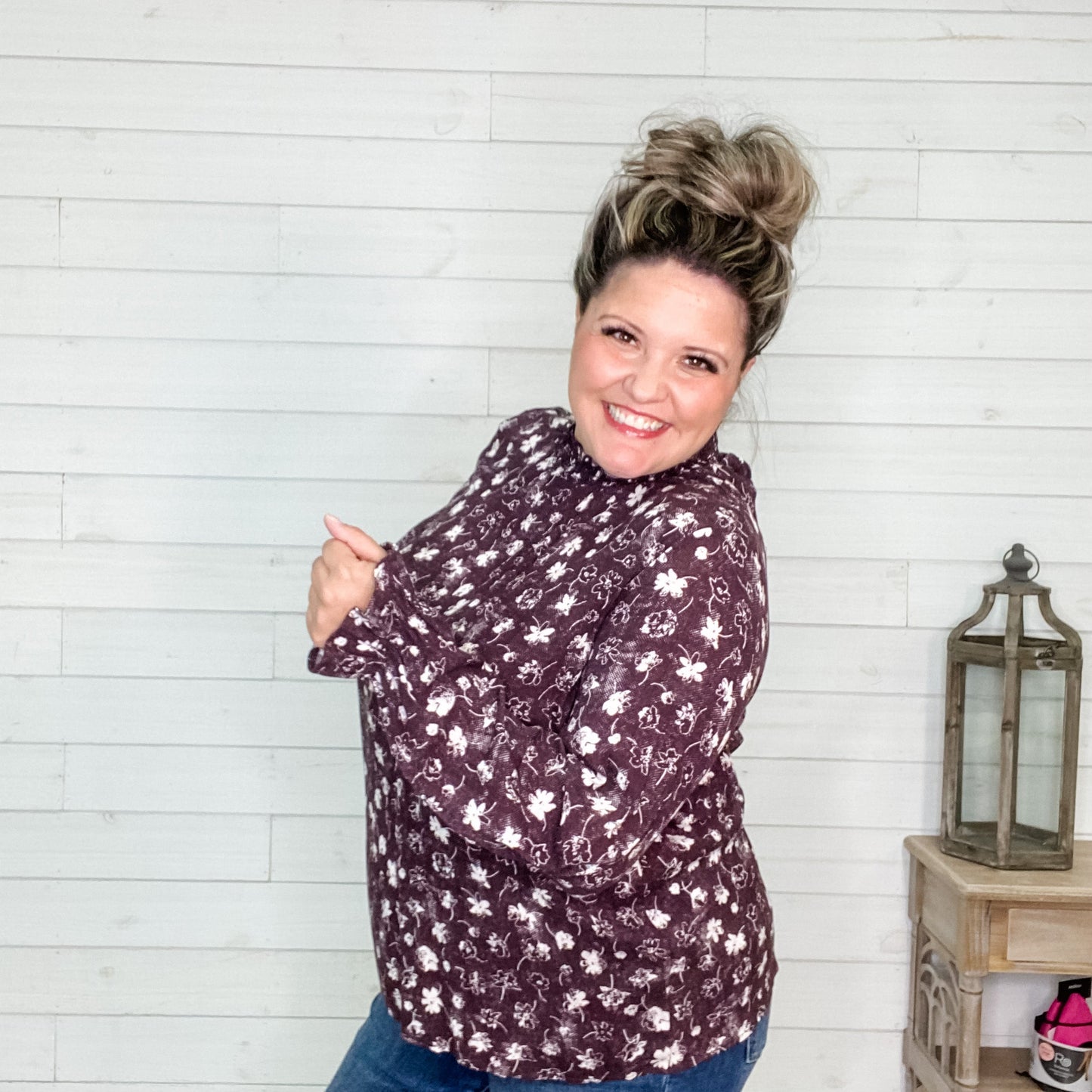 "Berkley" Floral Smocked High Neck