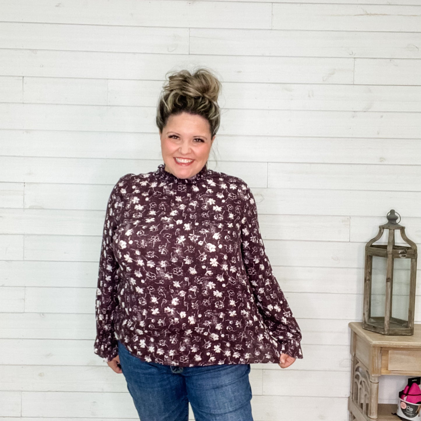 "Berkley" Floral Smocked High Neck