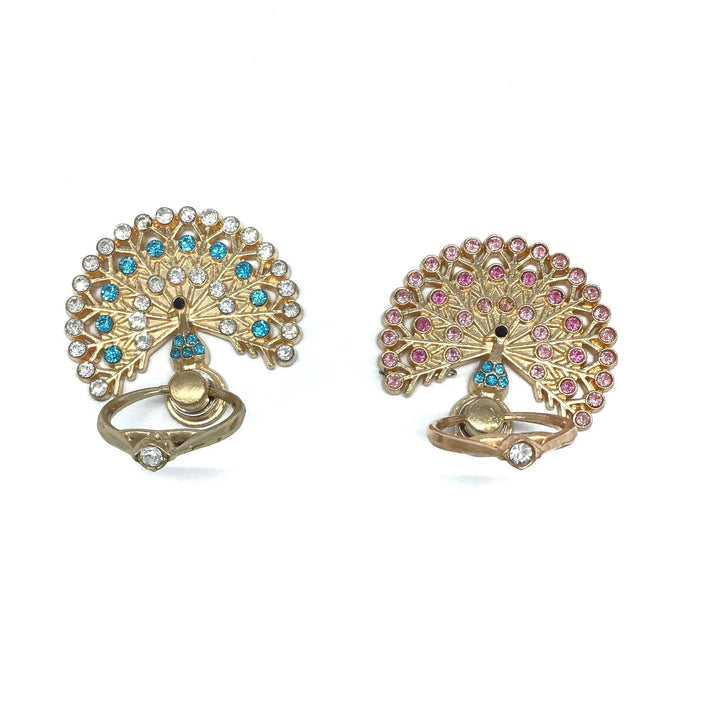 Bling Phone Grip Small Peacock