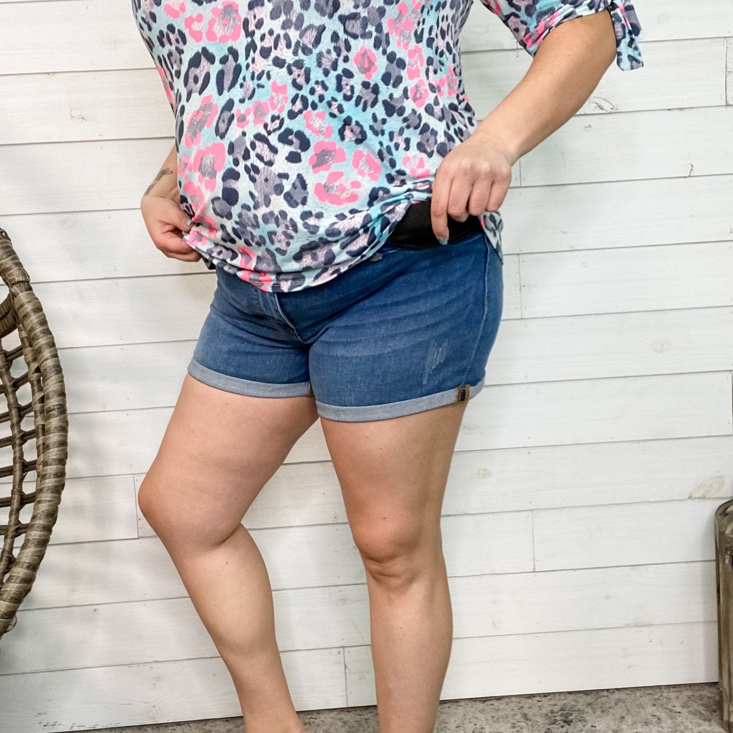 Bloom by Judy Blue "Prego My Eggo" Maternity Shorts-Lola Monroe Boutique