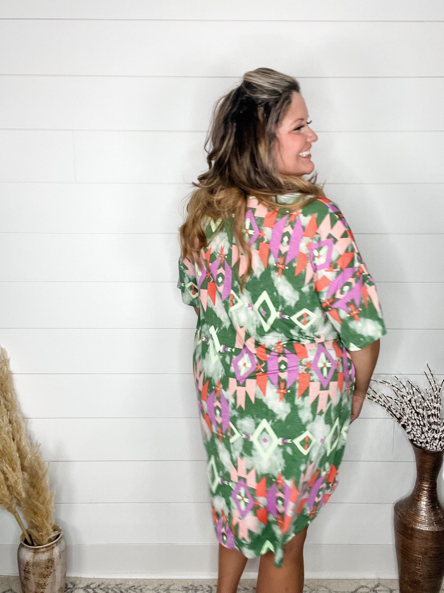 "Boca" Short Sleeve Dress with Pockets