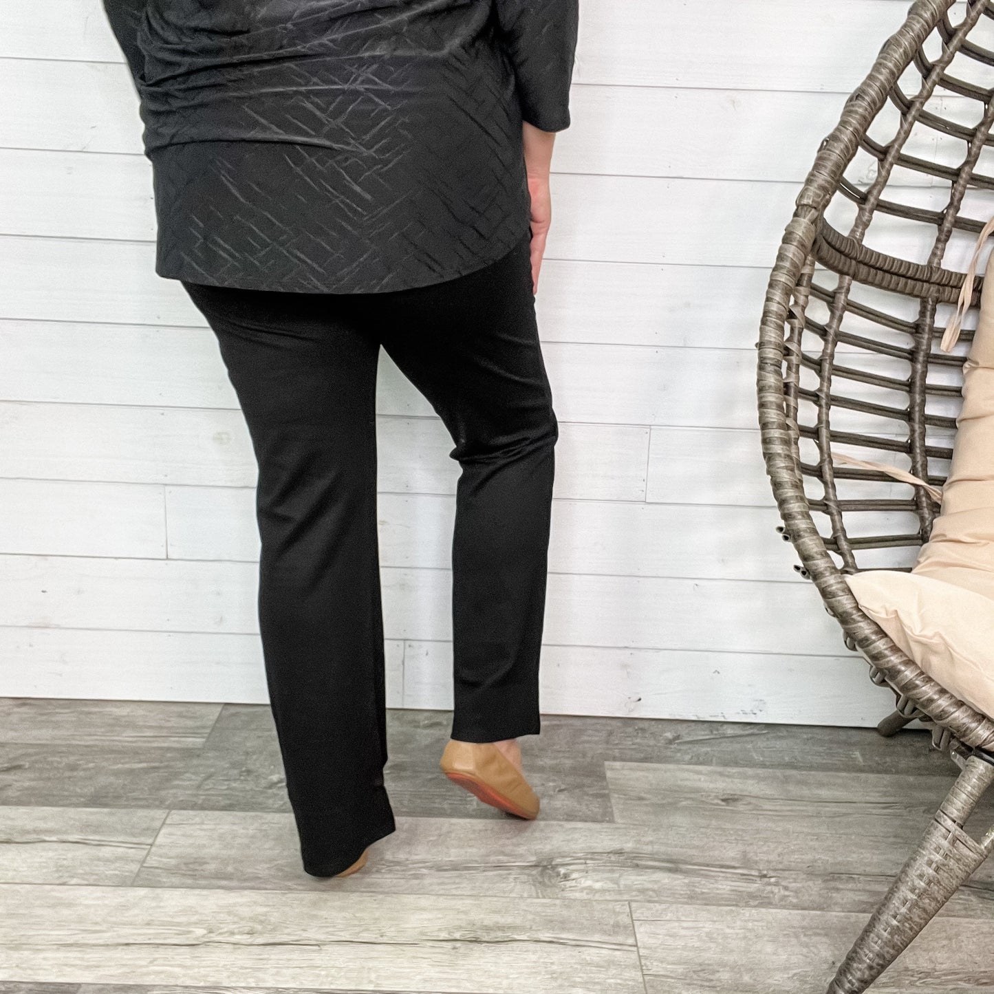 Bootcut Ponte Pants (Black)