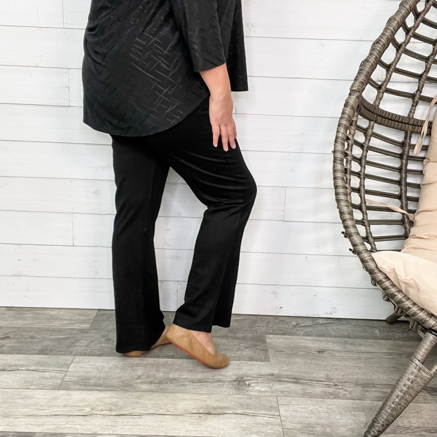 Bootcut Ponte Pants (Black)