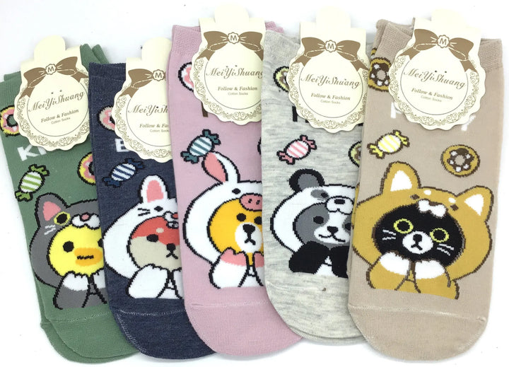 Cartoon Animal Print Socks (Multiple Options)