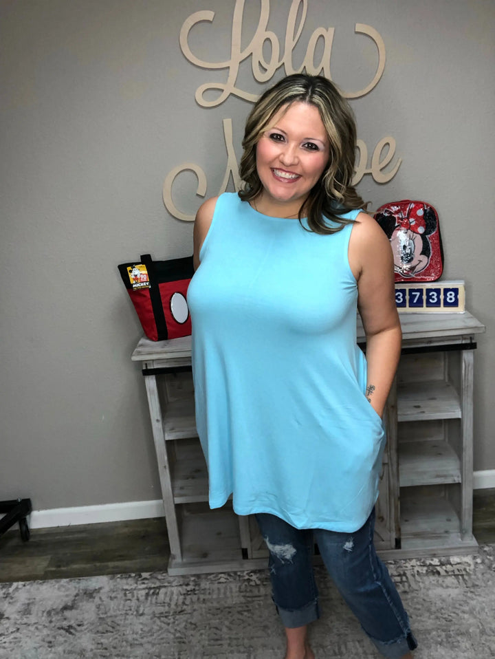 Catch All Round Neck Tank Top (Multiple Colors)-Lola Monroe Boutique