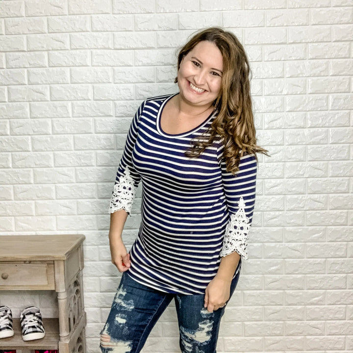 "Chantilly" 3/4 Length Top