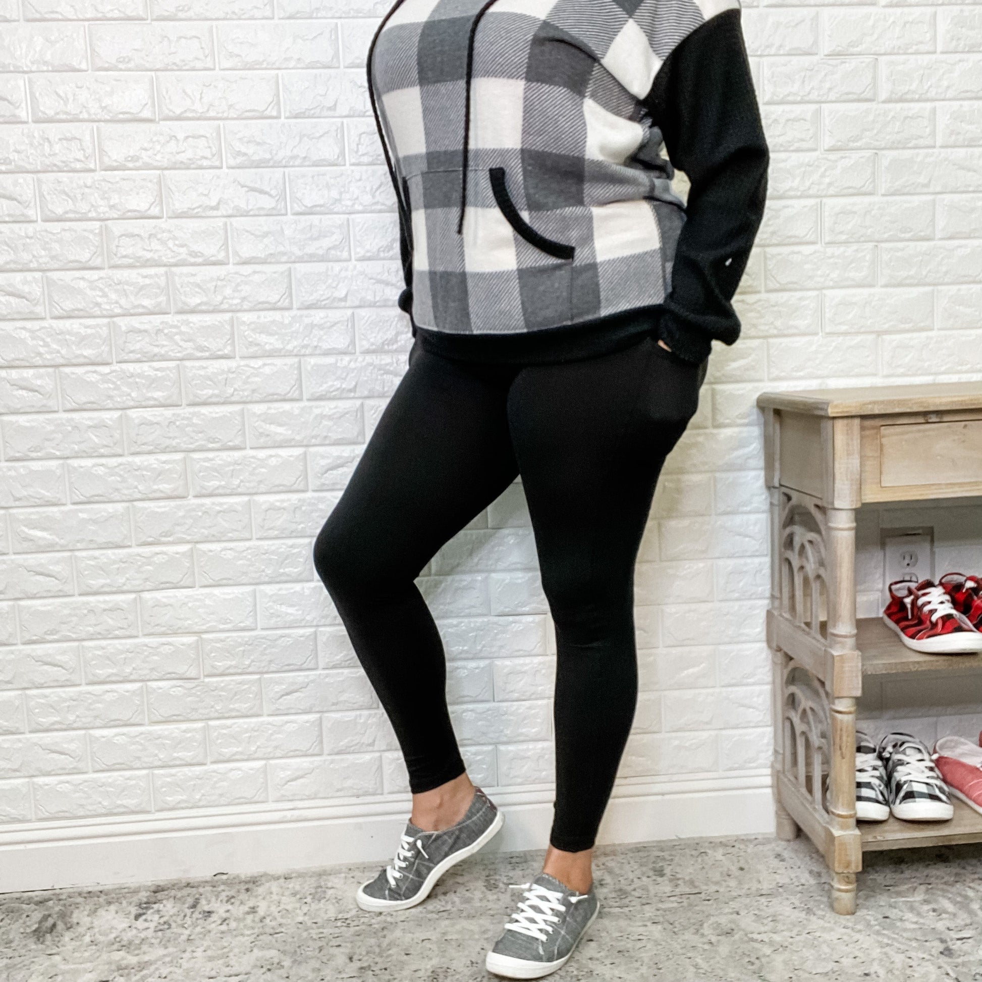 Classic Black Leggings With Pockets (Adult & Kids)