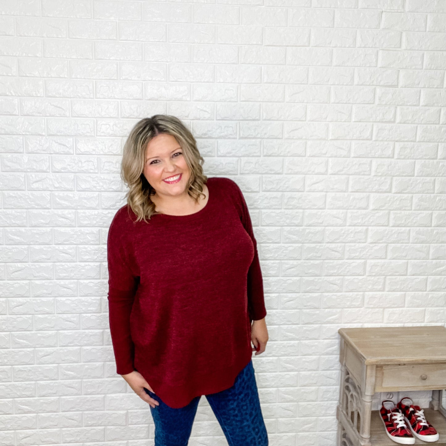 "Cranberry Crush" 3/4 Sleeve