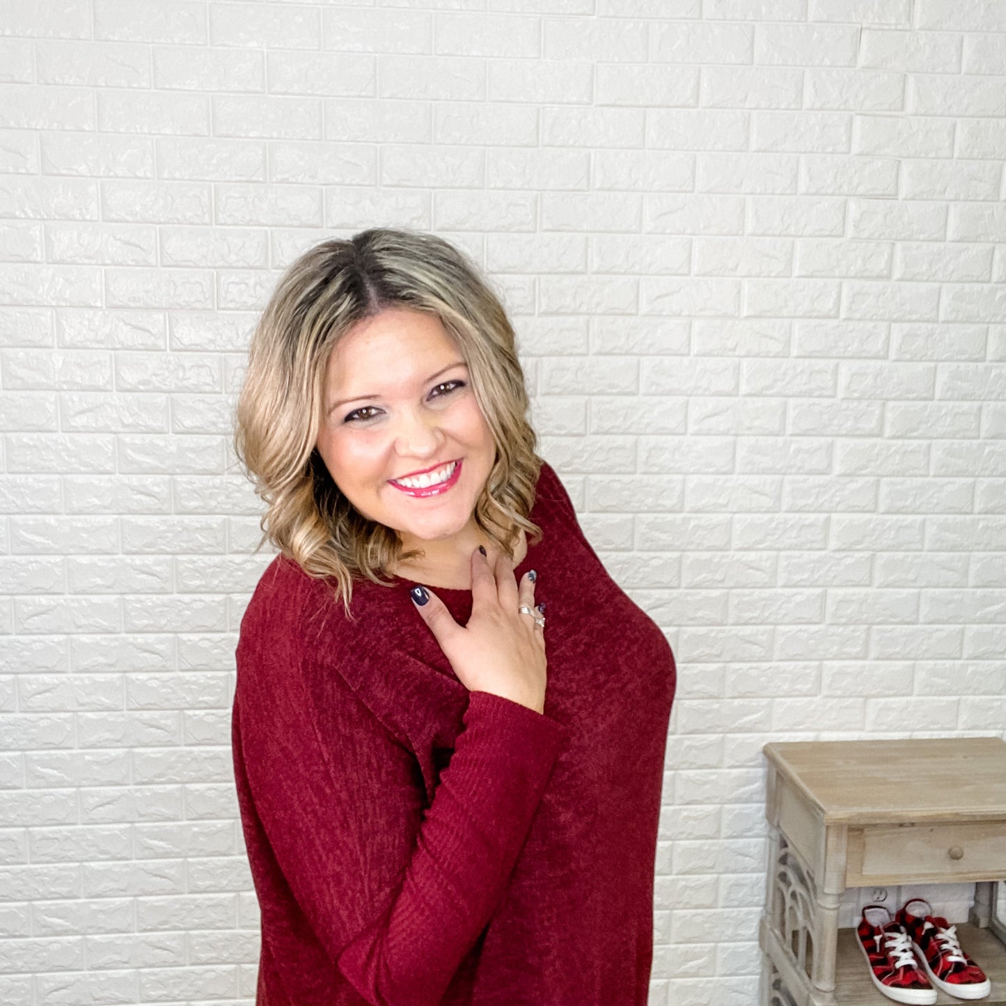 "Cranberry Crush" 3/4 Sleeve