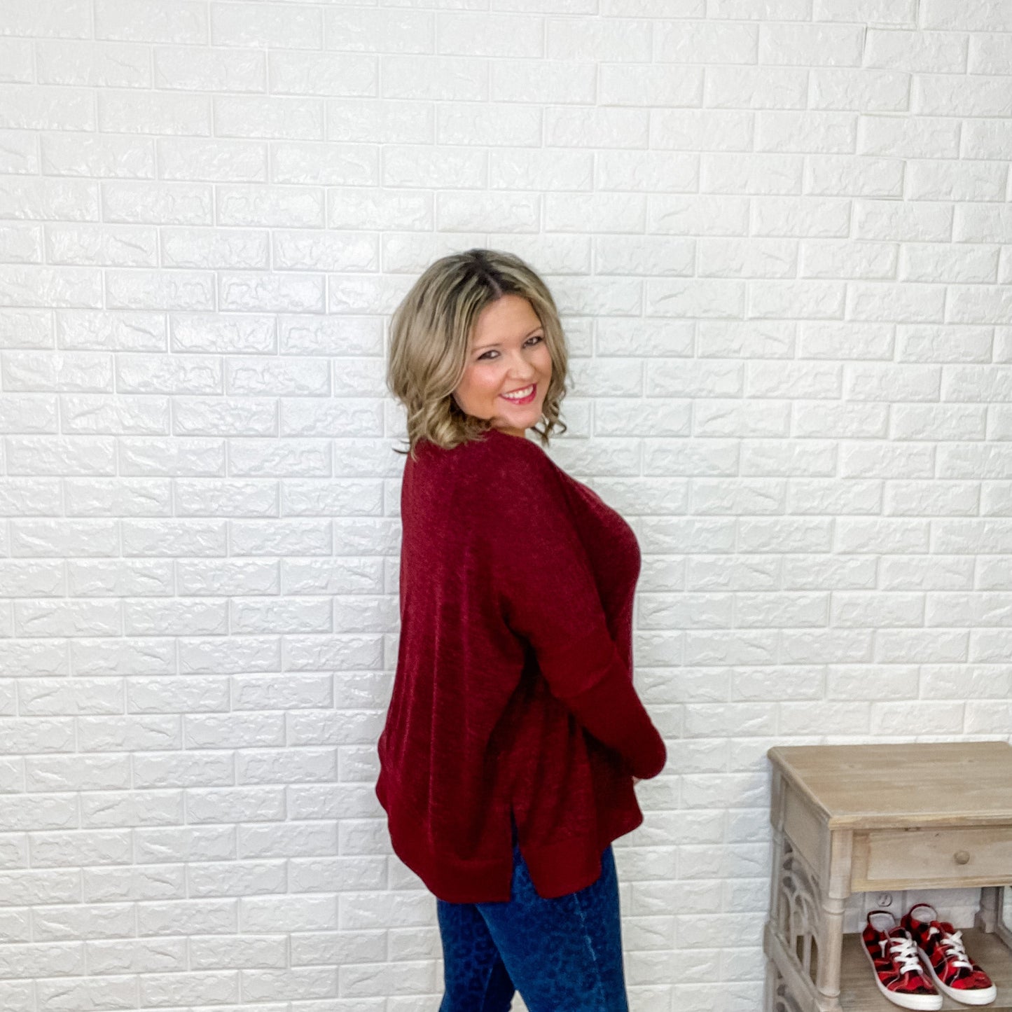 "Cranberry Crush" 3/4 Sleeve