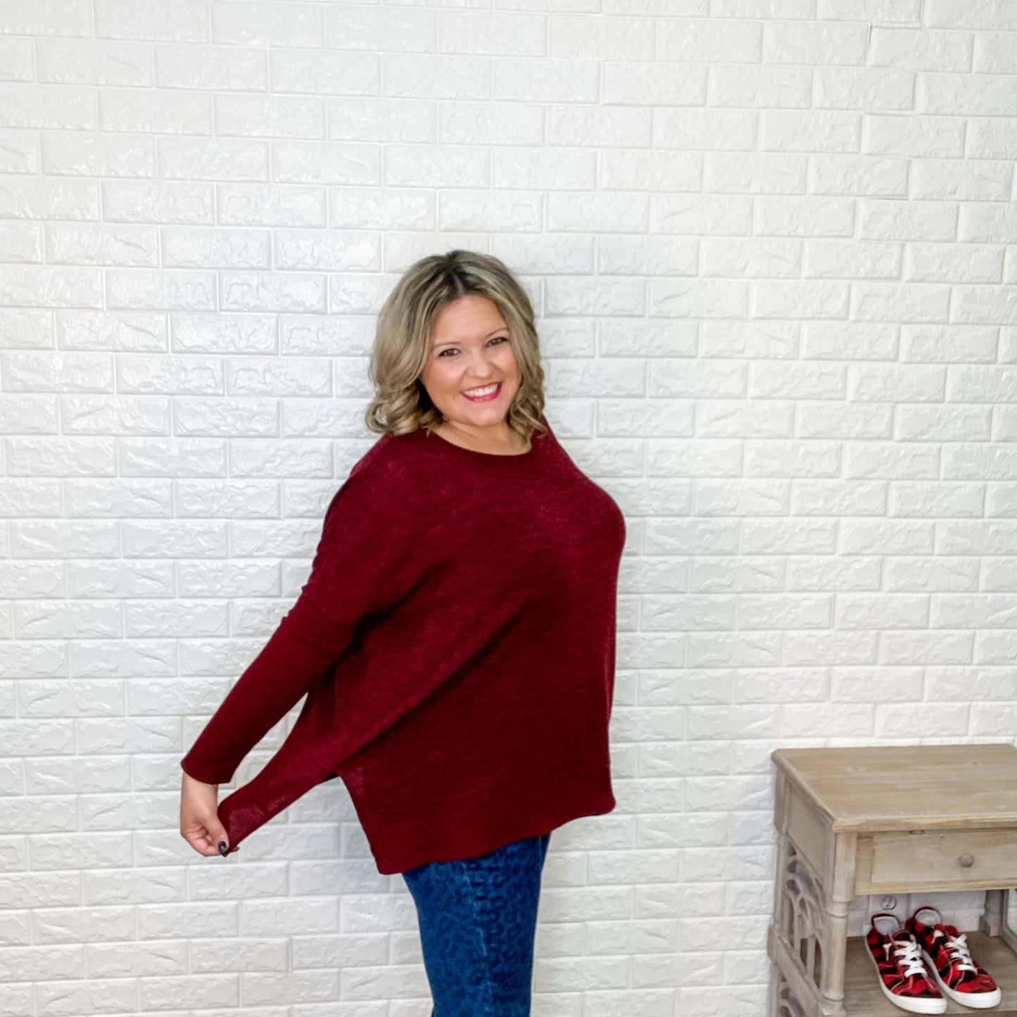 "Cranberry Crush" 3/4 Sleeve
