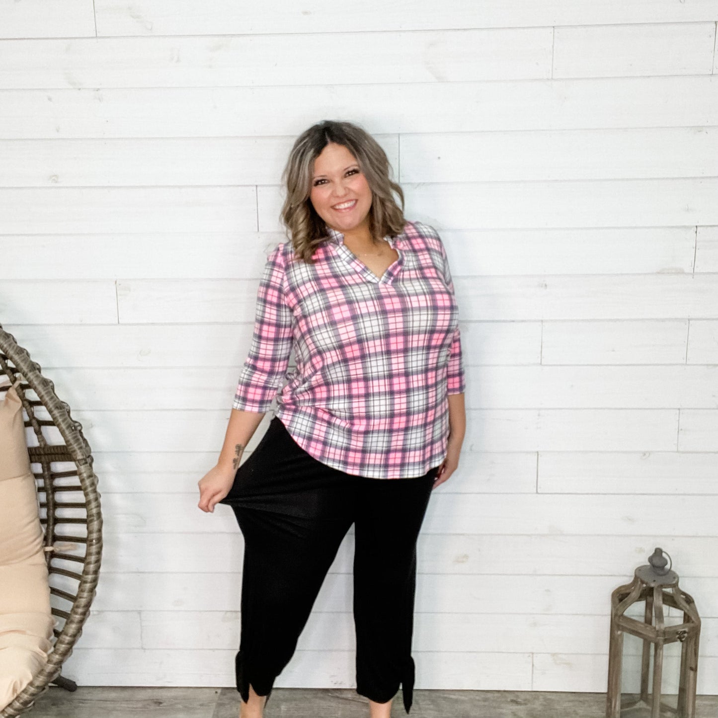 Cropped Pant with Ankle Tie Detail