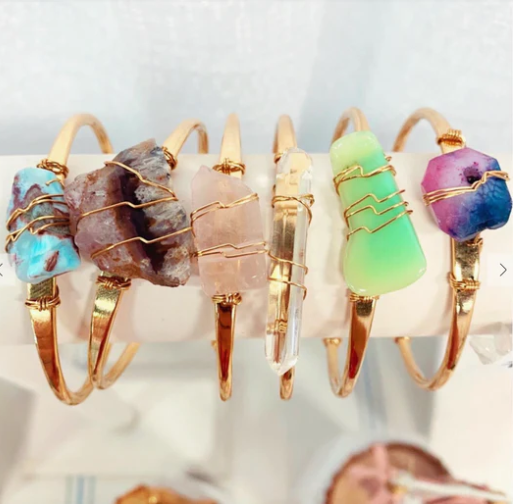 Dainty Mystical Crystal Cuff (Multiple Options)