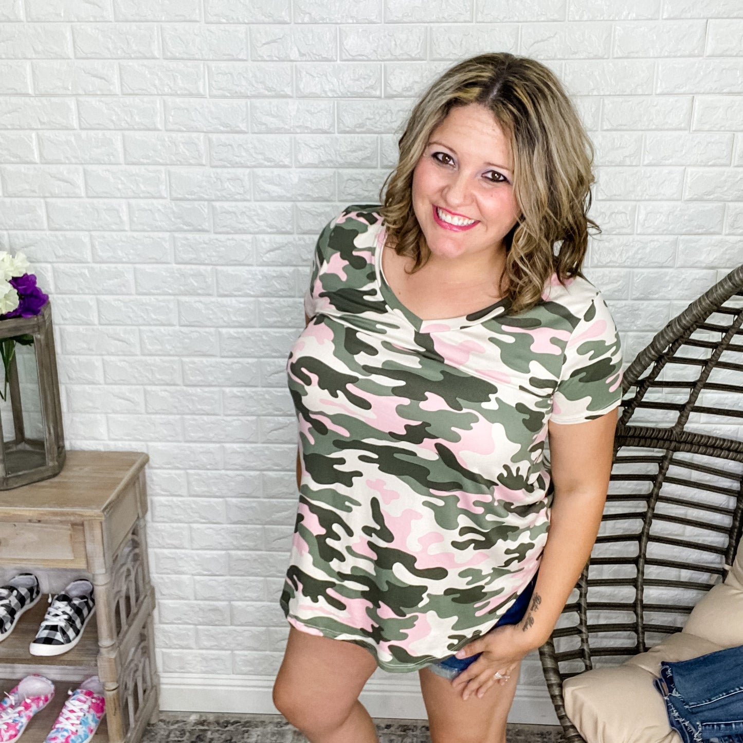 "Delta" Camo V-Neck