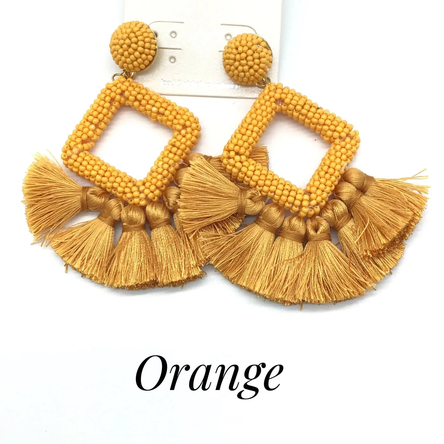 Diamond Beaded Earrings