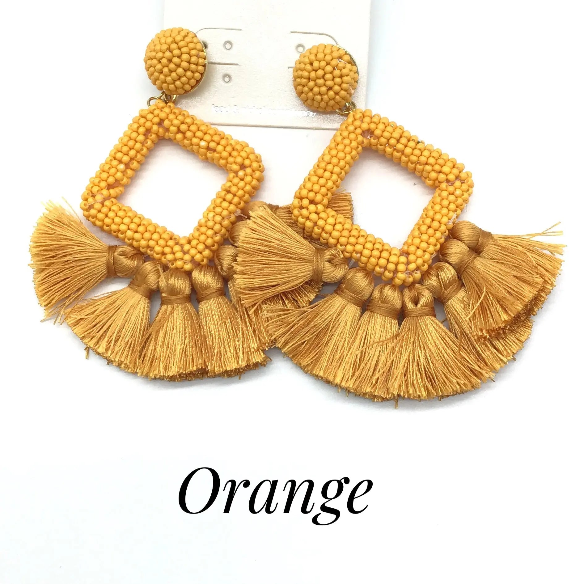 Diamond Beaded Earrings