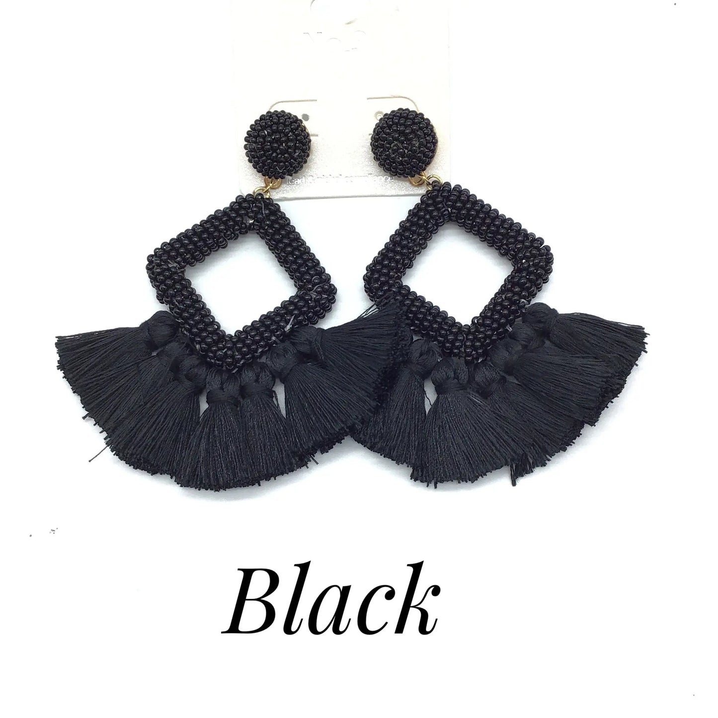 Diamond Beaded Earrings