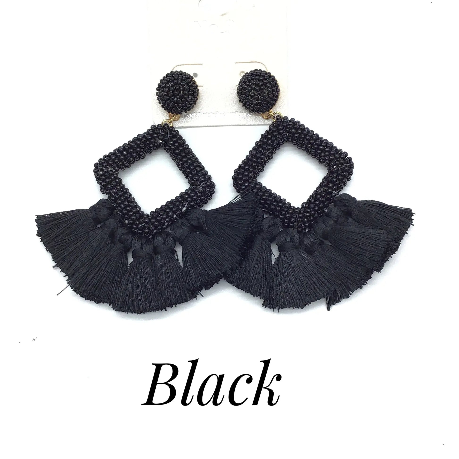 Diamond Beaded Earrings