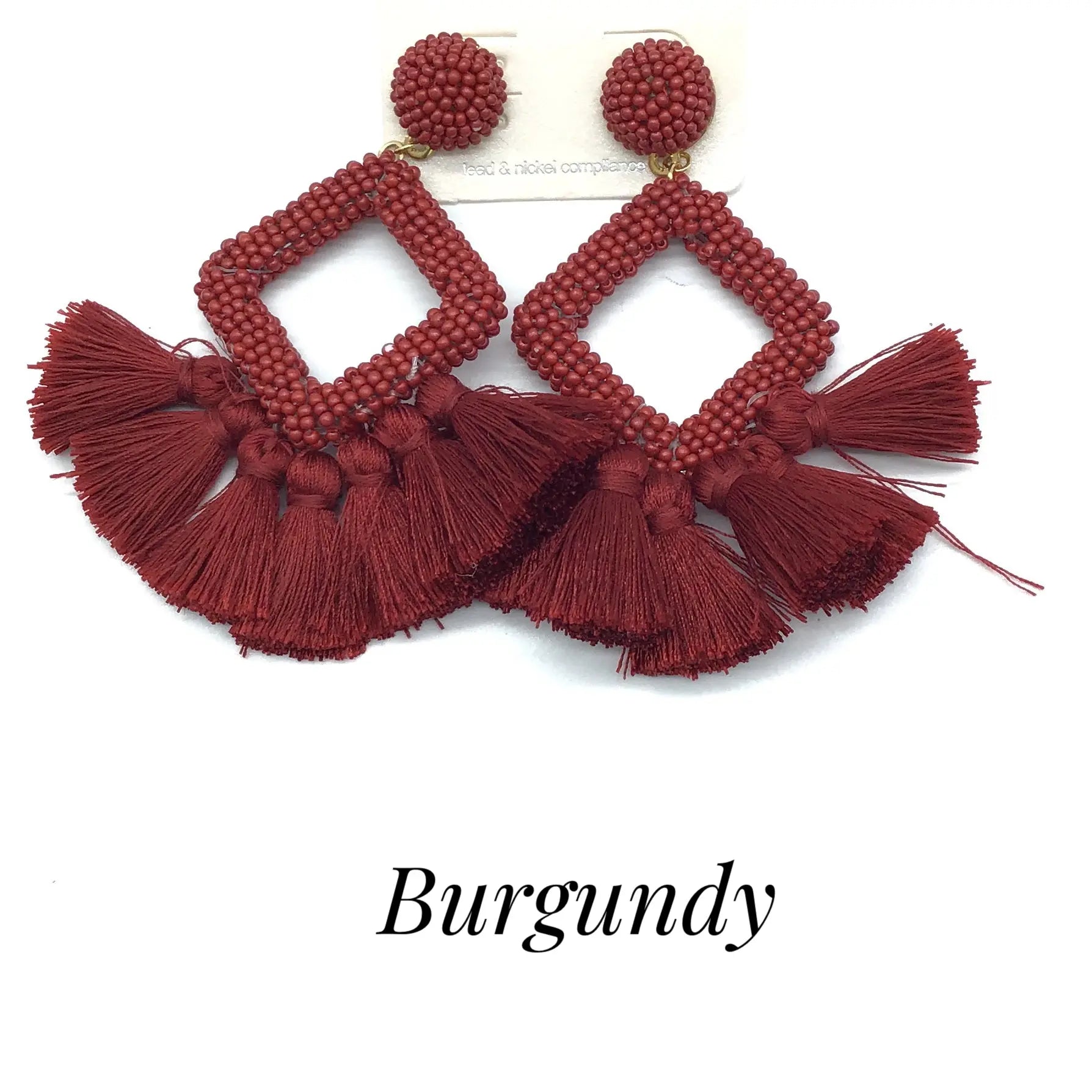 Diamond Beaded Earrings