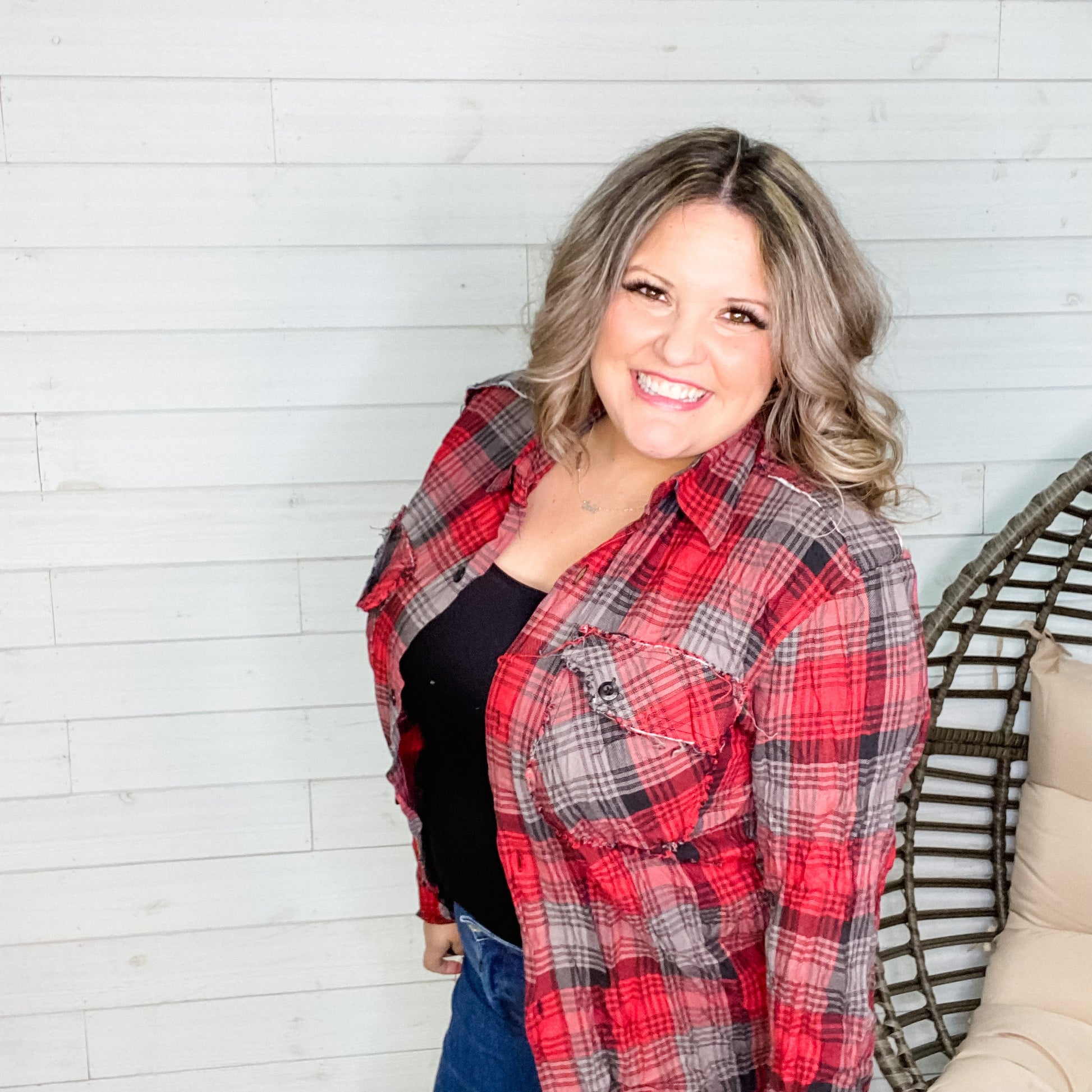 Distressed Flannel (Multiple Colors)