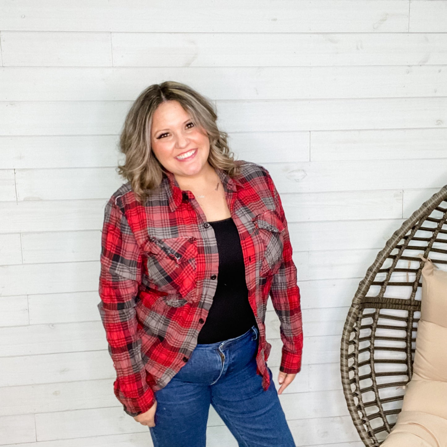 Distressed Flannel (Multiple Colors)
