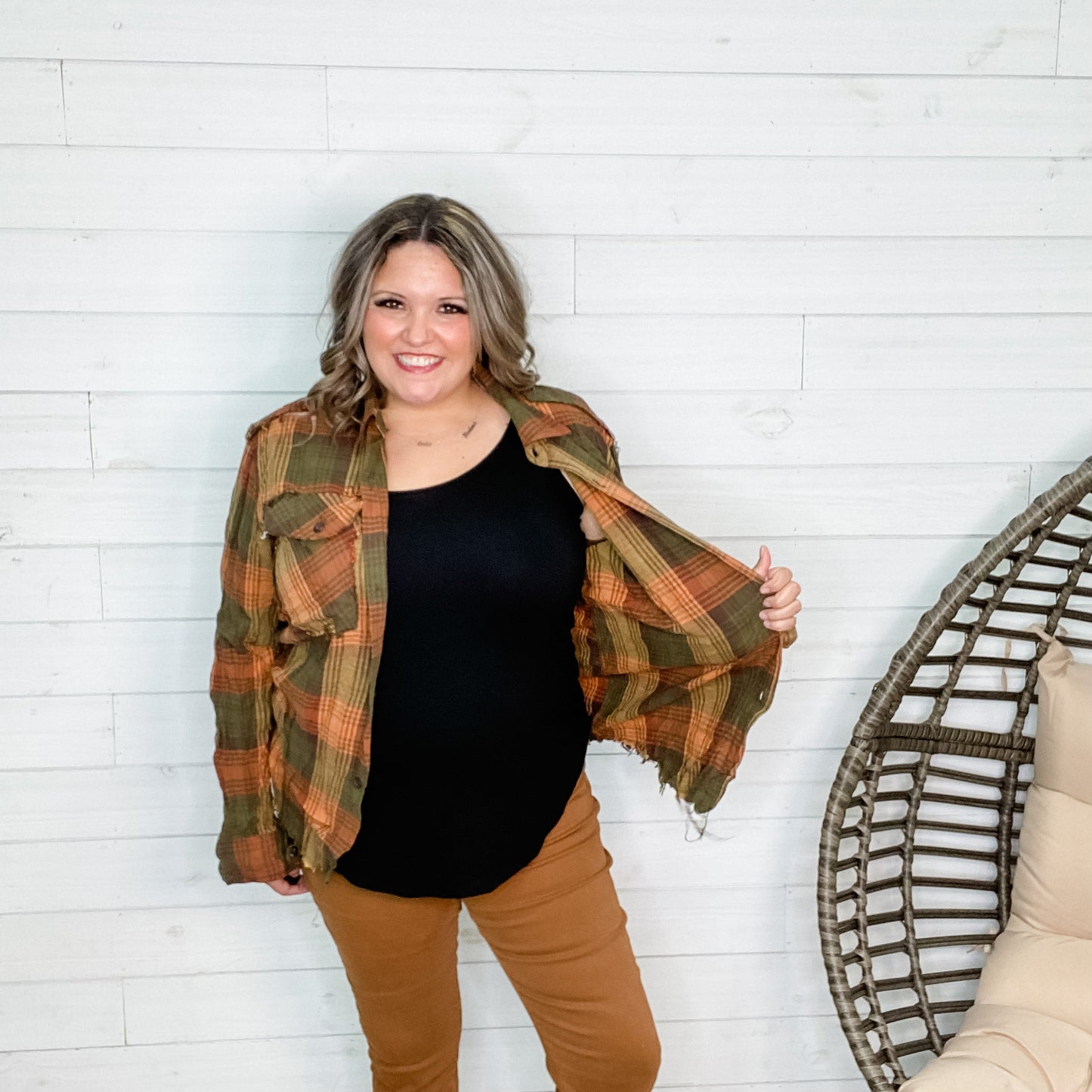 Distressed Flannel (Multiple Colors)