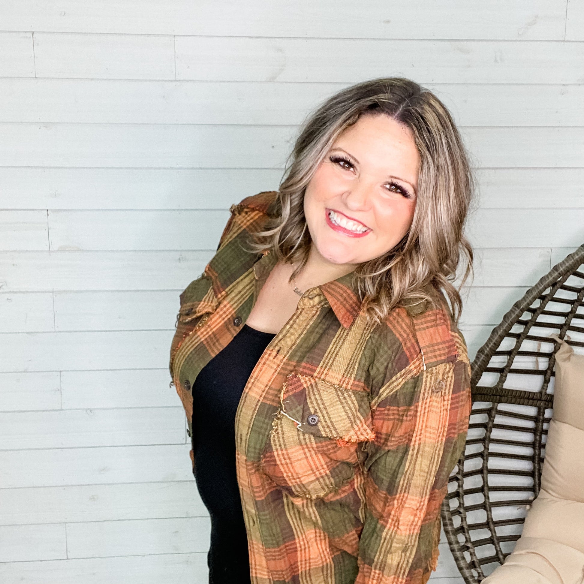 Distressed Flannel (Multiple Colors)