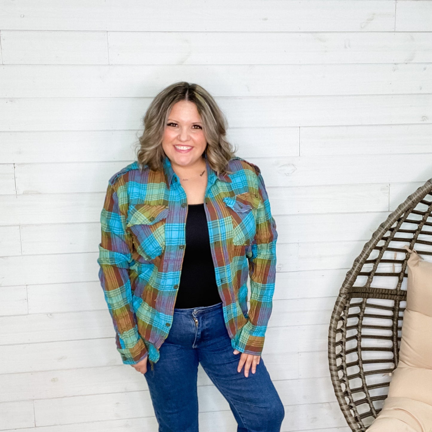 Distressed Flannel (Multiple Colors)