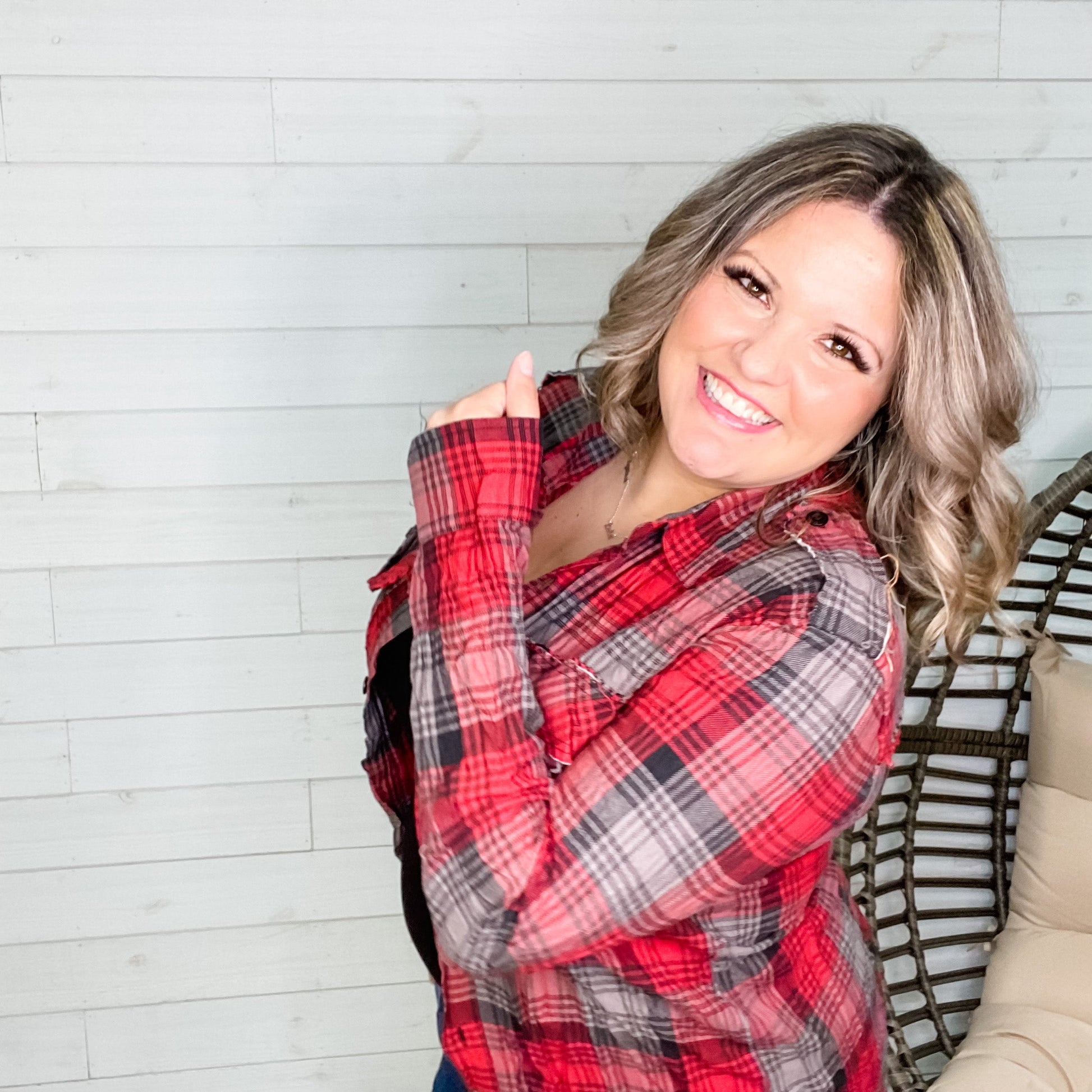 Distressed Flannel (Multiple Colors)