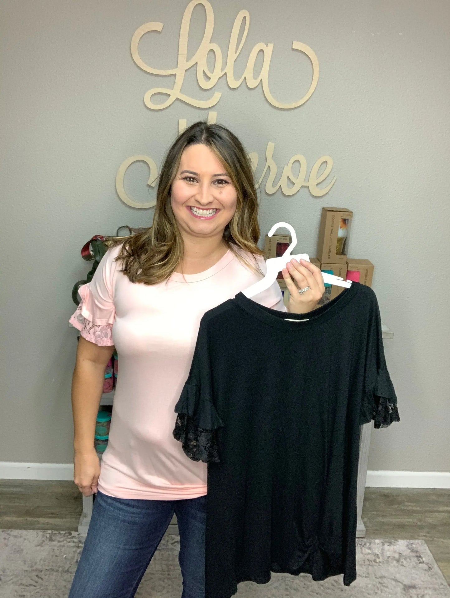 Double Ruffle Tunic Top (Multiple Colors)