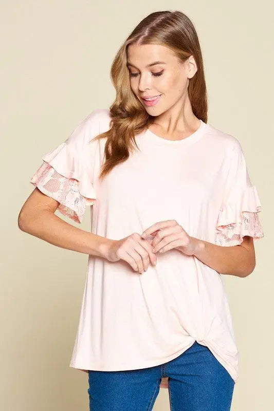 Double Ruffle Tunic Top (Multiple Colors)