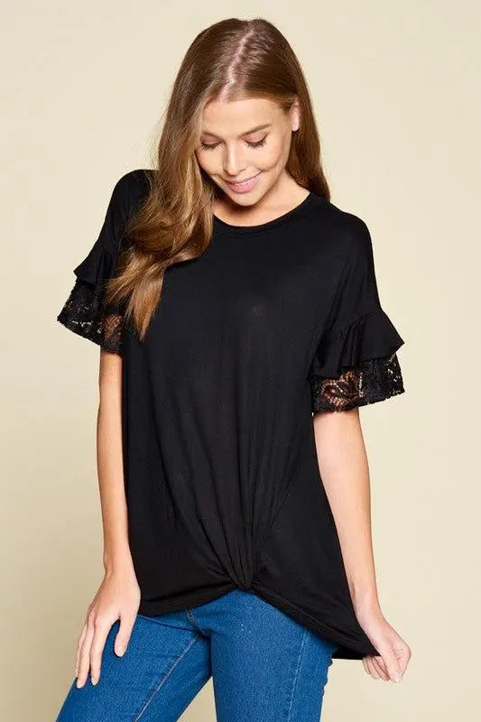 Double Ruffle Tunic Top (Multiple Colors)