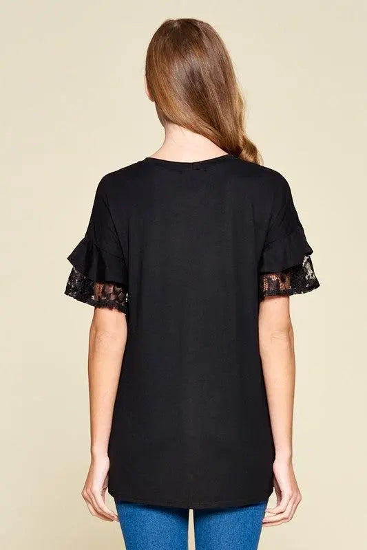 Double Ruffle Tunic Top (Multiple Colors)