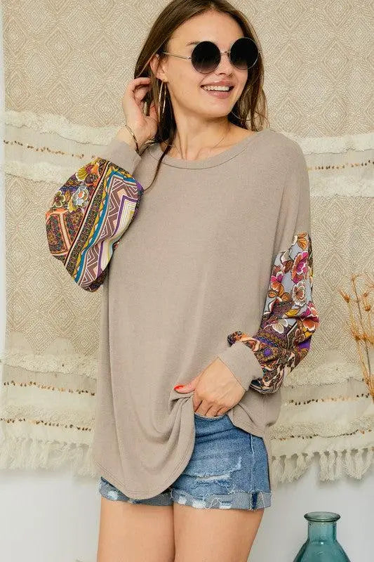 Drop Long Sleeve Open Back Top