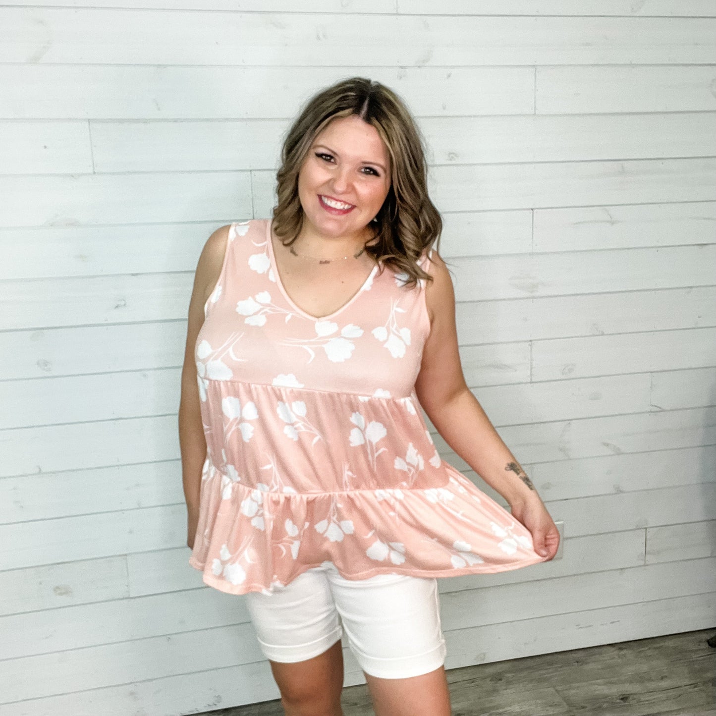 "Elanie" Floral Babydoll Tank